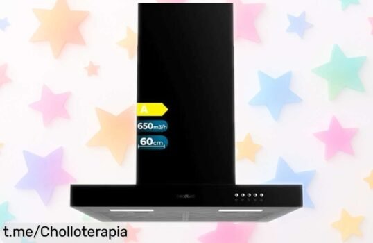 Campana extractora Cecotec Bolero Flux 60 cm con succión brutal para que tu cocina quede limpia y sin olores, ¡ahora a un precio rebajado imperdible! No dejes escapar este super chollo porque las unidades vuelan y la oferta dura poco