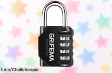 Candado de combinación Grifema GA10011, súper seguro y resistente, ahora a un precio rebajado que no vas a ver otra vez, ideal para proteger tu gym, maleta o caja; corre que vuelan estas unidades en oferta limitada