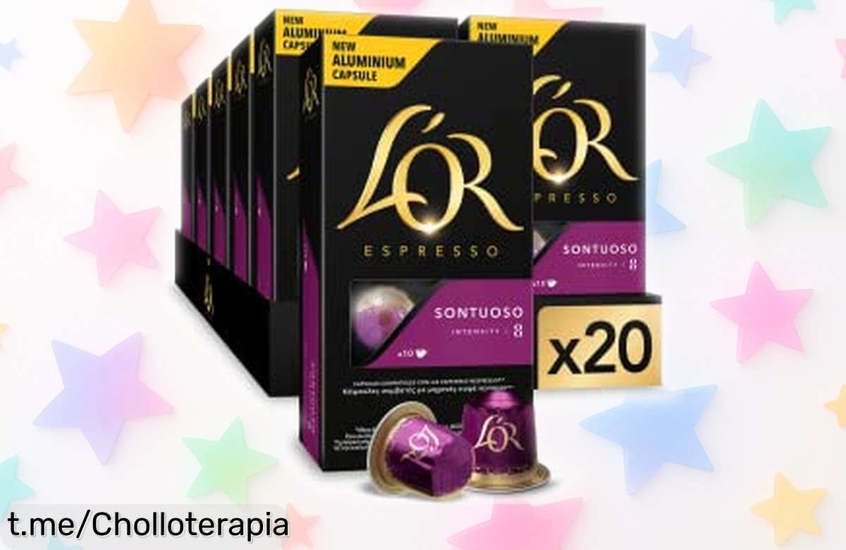 Cápsulas de café Sontuoso L’OR Espresso, ¡impulsa tus mañanas con este super chollo! 200 unidades a precio rebajado, no te quedes sin las tuyas o te arrepentirás.