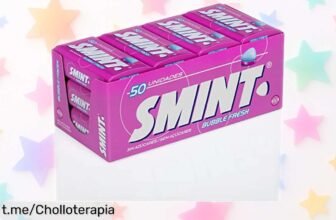 Caramelos sin azúcar Smint Tin Bubblefresh: frescura explosiva en cada caja, ahora a precio loco. ¡Hazte con las 12 cajas antes de que se agoten y disfruta del sabor intenso que despierta tus sentidos! Corre a aprovechar este super chollo o te quedarás sin ellos.