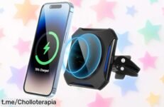 Cargador inalámbrico para coche Sewowibo con súper descuento y carga rápida perfecta para iPhone 16-15-14-13 Pro, aprovecha la caída de precio limitada y olvídate de los enredos ¡hazte ya con este ofertón que vuela!