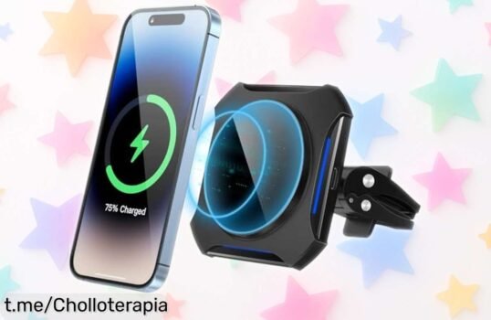 Cargador inalámbrico para coche Sewowibo con súper descuento y carga rápida perfecta para iPhone 16-15-14-13 Pro, aprovecha la caída de precio limitada y olvídate de los enredos ¡hazte ya con este ofertón que vuela!