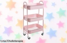 Carrito de almacenamiento móvil Rcynview en 4 niveles, ¡ahora con un descuentazo irresistible! Aprovecha cada rincón de tu cocina y no te quedes sin él antes que vuelen. Este super chollo es la oportunidad perfecta para organizarte ¡Consíguelo ahora mismo!