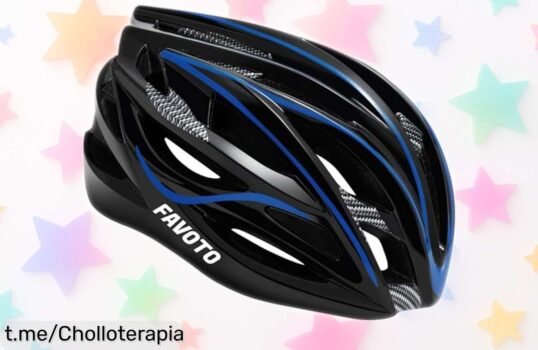 Casco de bici Favoto ajustable con súper protección y ventilación top para rodar seguro y fresco, precio rebajado brutal que no dura mucho ¡corre antes de que se agote este super chollo!