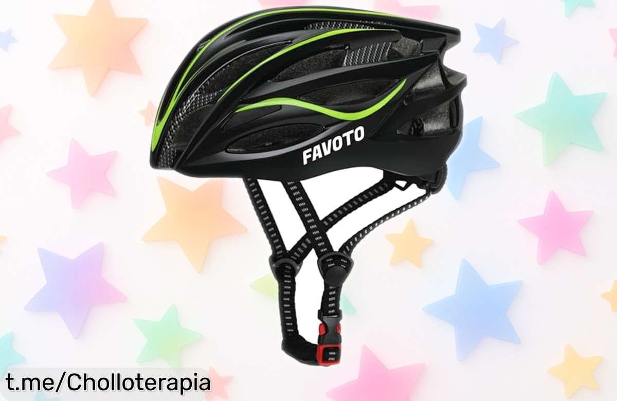 Casco de bicicleta Favoto ajustable y seguro, con ventilación ideal. ¡Rebajado a precio loco para pedalear sin preocupaciones! Aprovecha ya esta oportunidad única y disfruta cada ruta.