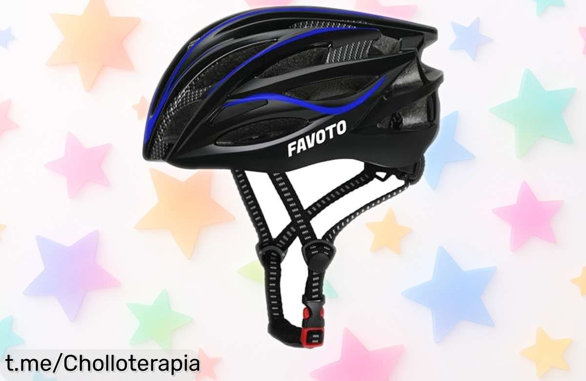 Casco de bicicleta ajustable Favoto, certificado CE y absorbe impactos a precio loco: ¡aprovéchate de este super chollo antes que se acaben!