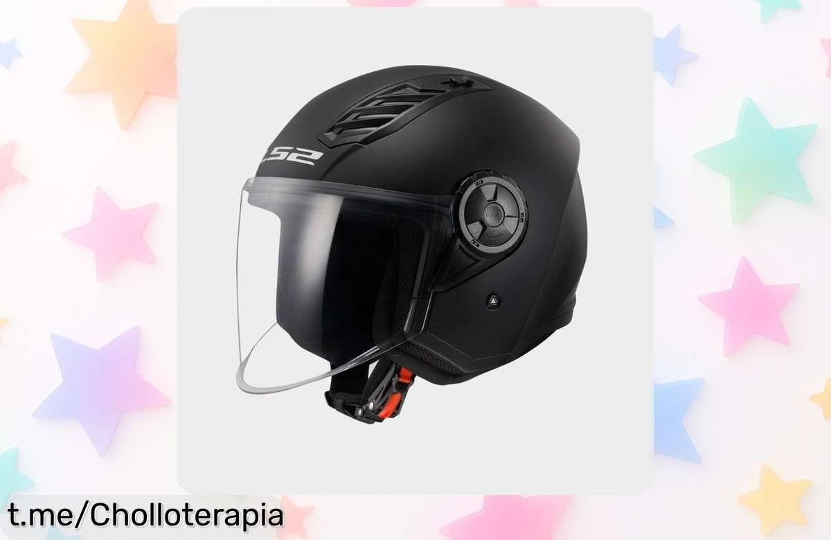 Casco jet negro mate LS2 OF616 con ventilación brutal y visera antiarañazos a un precio muy bajo: ¡chollazo exclusivo por tiempo limitado, no dejes que se escape esta oferta única!