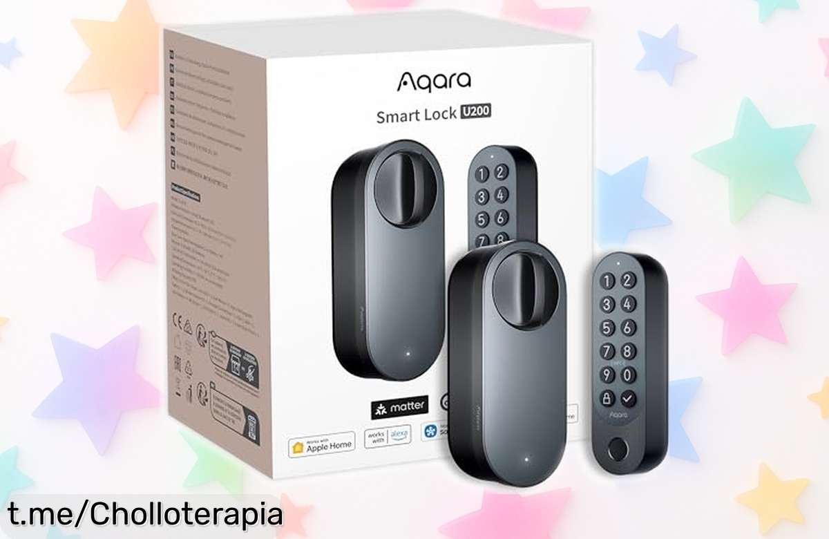 Cerradura inteligente Aqara U200 con huella digital y control móvil, precio rebajado a tope para blindar tu casa sin complicaciones ¡Corre que vuelan estas unidades en oferta limitada!