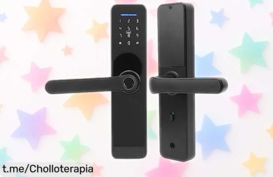 Cerradura inteligente Ejoyous con huella digital y wifi, ¡rebajada a un precio loco! Protege tu hogar hoy y dale tranquilidad a tu familia antes de que sea tarde.