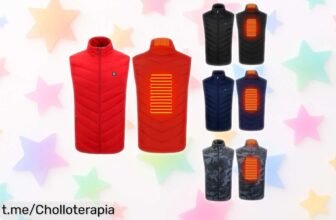 Chaleco calefactable unisex POIUIYQA con doble zona caliente a precio locazo. No dejes que el frío te pare, pídelo ya y aprovecha cada momento del invierno sin sufrir.