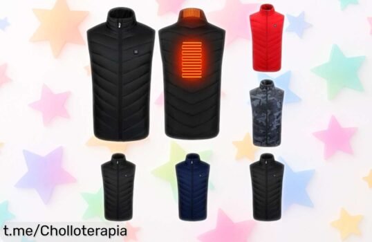 Chaleco calefactable unisex para moto y outdoor con batería externa que calienta en segundos precio rebajado de locura solo por tiempo limitado disparando todo el calor que necesitas no pierdas este super chollo ¡consíguelo ya!