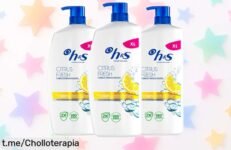 Champú H&S Citrus Fresh anticaspa 3x800ml con dispensador, un super chollo para combatir el pelo graso y disfrutar de frescor cítrico a diario. ¡No te lo pierdas! Precio rebajado que no volverá, así que corre antes de quedarte sin él.