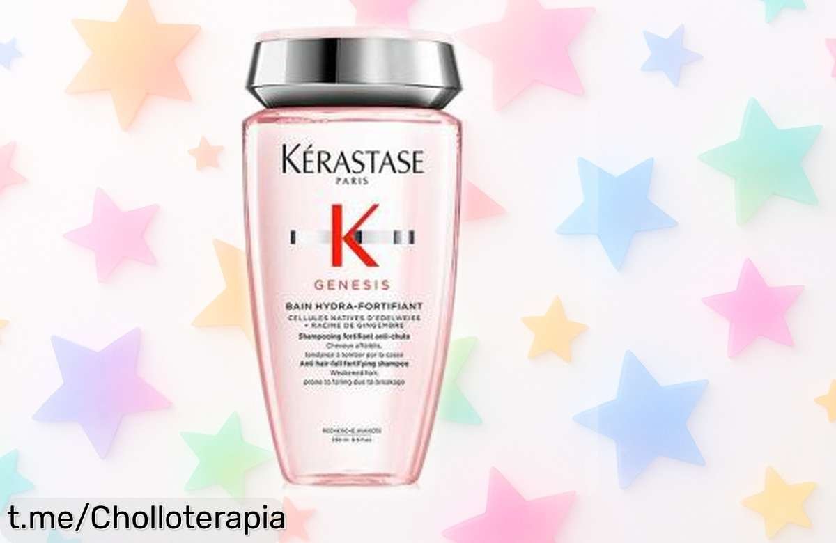 Champú fortalecedor Kerastase Genesis Hydra Fortifiant, tu aliado perfecto para frenar la caída del cabello graso y fino. ¡Aprovecha este super chollo a precio rebajado por tiempo limitado! Dale una limpieza suave y protección diaria a tu melena, pero date prisa, que no querrás quedarte sin él.