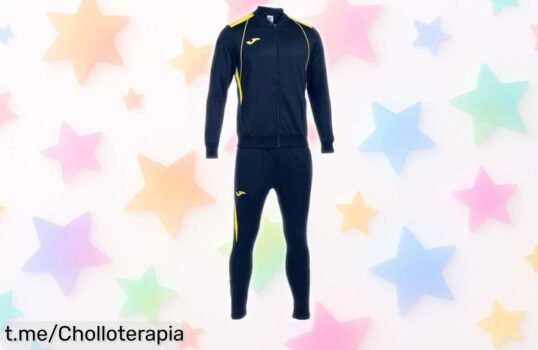 Chándal Joma Championship VII en marino amarillo con tela súper suave y detalles únicos llega rebajadísimo, un ofertón espectacular para que no pierdas esta oportunidad limitada ¡Corre que vuelan las unidades!