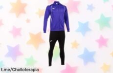 Chándal súper suave Joma Championship vii morado blanco negro con movimiento total a precio rebajado increíble, aprovecha este ofertón limitado que no volverás a ver ¡corre antes de que desaparezca!
