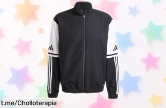 Chaqueta adidas Squadra25 para hombre, ¡super chollo! Con tecnología que te mantiene seco y bolsillos seguros. Aprovecha este ofertón exclusivo a un precio rebajado insuperable. No lo pienses más, ¡hazte con la tuya antes de que se agoten!
