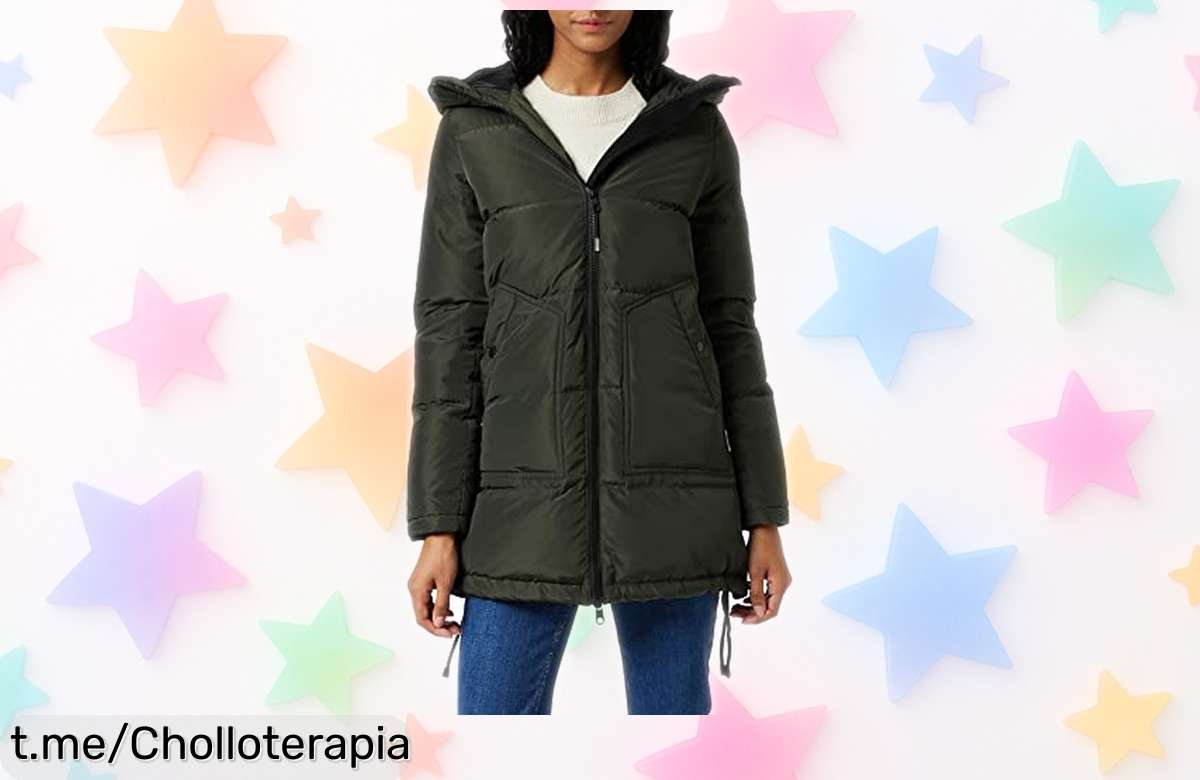 Chaqueta de plumón Vero Moda Vmoslo 3/4 verde oscuro, super calentita y antifrio con precio rebajado que vuela ¡cógelas ya antes de que desaparezcan!