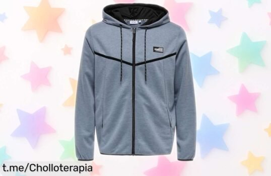 Chaqueta deportiva ONLY & SONS con capucha, estilo moderno y calidad danesa a precio rebajado. ¡No dejes pasar este super chollo y luce espectacular en tus planes!