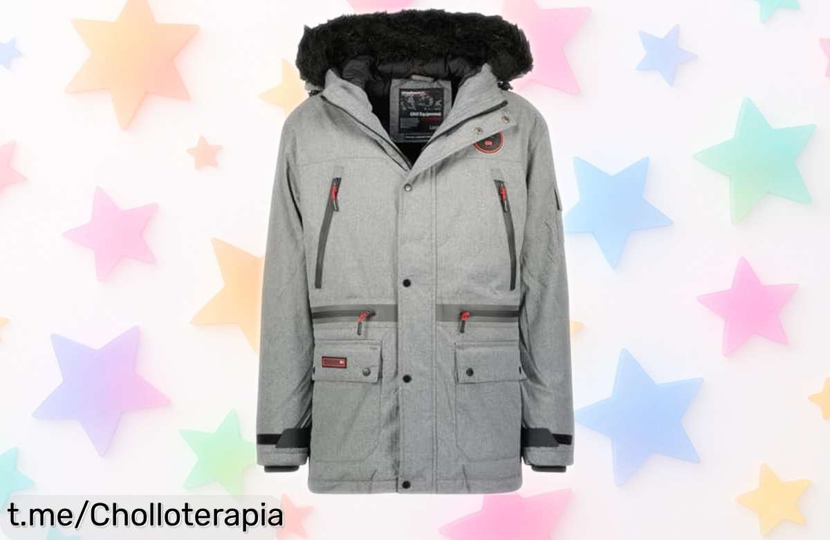 Chaqueta parka Geographical Norway Cayran para hombre en gris XL con súper rebaja y precio loco, perfecta para usar a diario o regalar; oferta limitada que vuela, ¡no pierdas esta oportunidad única!