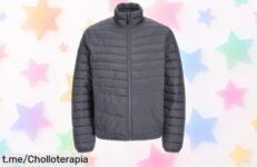 Chaqueta puffer Jack & Jones Asphalt M con precio rebajado, súper resistente y perfecta para cualquier clima; aprovecha esta oferta limitada antes de que vuelen las unidades ¡no pierdas este chollazo!