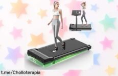 Cinta de correr eléctrica plegable con inclinación ajustable para quemar más rápido, pantalla LED y mando sencillo súper ligera sin talla la oferta rebajada que se acaba ya