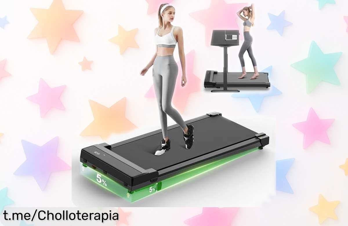 Cinta de correr eléctrica plegable con inclinación ajustable para quemar más rápido, pantalla LED y mando sencillo súper ligera sin talla la oferta rebajada que se acaba ya