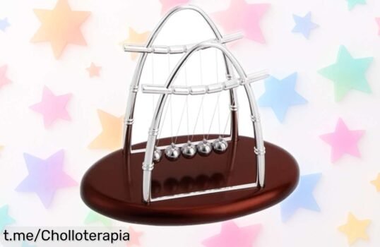 Clásico péndulo de Newton 5 bolas con precio rebajado para que exprimas física sin líos y disfrutes cada golpe, oferta limitada que suma sonrisas a tu escritorio ¡Corre que vuelan estas unidades!