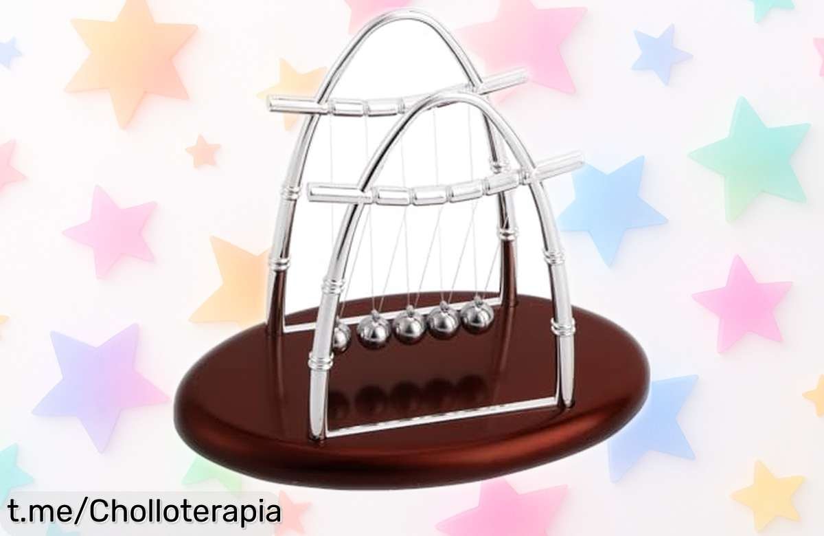 Clásico péndulo de Newton 5 bolas con precio rebajado para que exprimas física sin líos y disfrutes cada golpe, oferta limitada que suma sonrisas a tu escritorio ¡Corre que vuelan estas unidades!