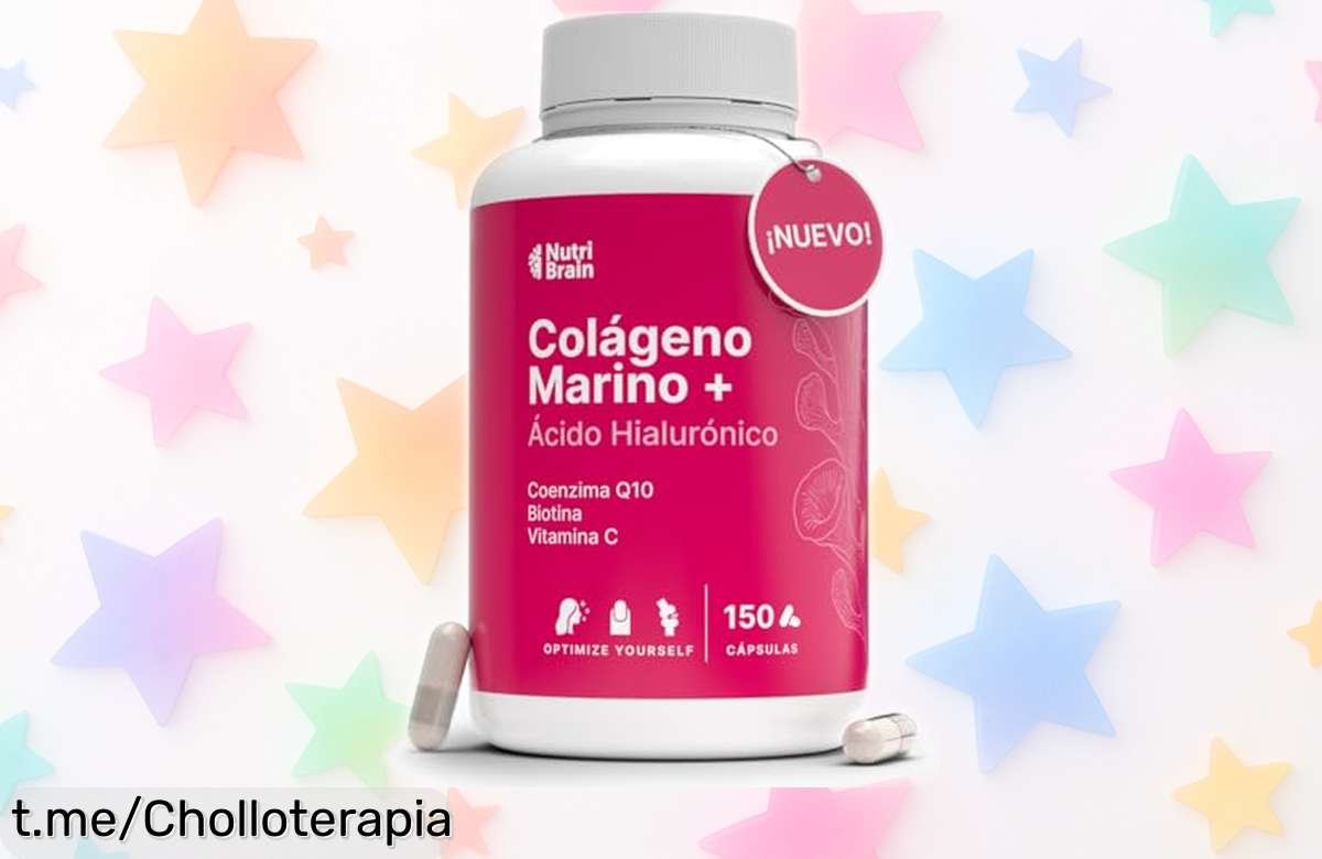 Colágeno marino hidrolizado para piel, uñas y articulaciones con Q10: ¡rebaja loca en 150 cápsulas que duran 5 meses! No puedes dejar escapar esta maravilla.
