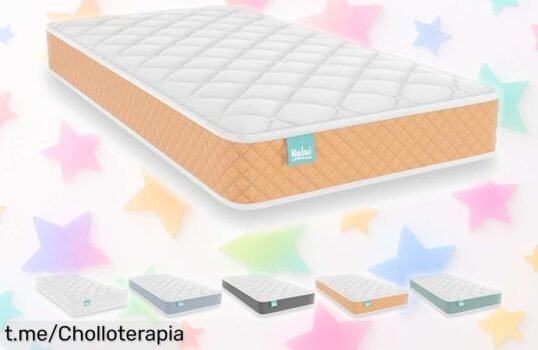 Colchón cuna viscoelástico Nalui con núcleo HR que regula temperatura y cuida la espalda del bebé rebajado a precio muy bajo, ¡super chollo limitado para dormir fresquito y seguro! Corre antes de que se acaben las unidades