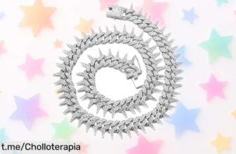 Collar de oro iced out para hombres con brillo impresionante: aprovecha este super chollo rebajado y deslumbra con estilo único, ¡compra antes que se agote!