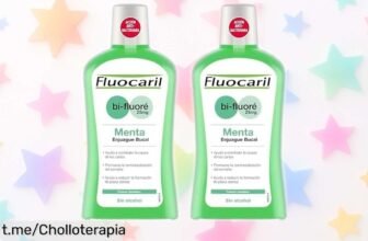 Colutorio bifluore Fluocaril 500ml pack de 2 a precio loco, combate caries y fortalece tu esmalte. ¡Recupera tu sonrisa con esta oferta limitada que vuela!