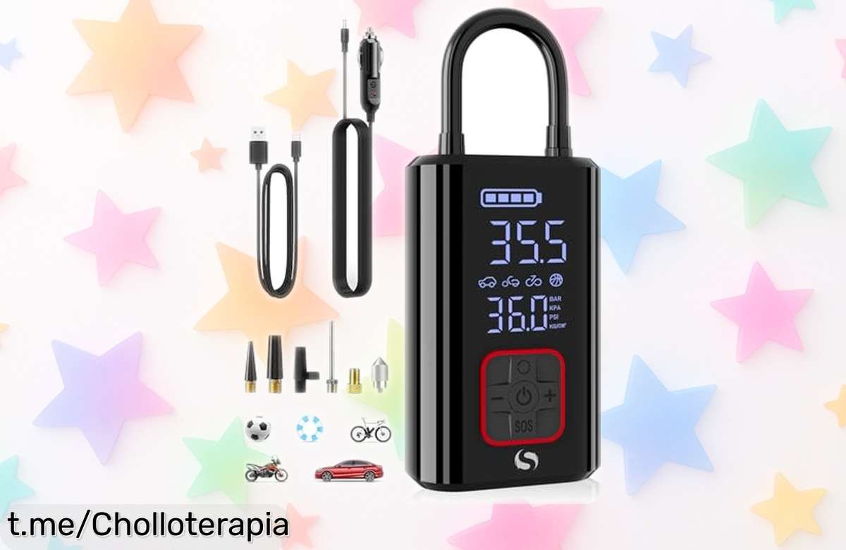 Compresor de aire portátil Servomaster con apagado automático y pantalla digital a precio rebajado, un super chollo que vuela rápido. ¡No te quedes sin el tuyo!