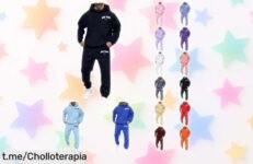 Conjunto chandal hombre 2 piezas invierno con capucha y bolsillos, súper resistente para aguantar todos los lavados, ahora precio rebajado por tiempo limitado ¡No dejes escapar este ofertón único que dura poco!