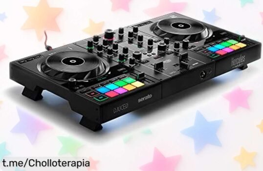 Controladora DJ Hercules Inpulse 500 con luces LED y mezcla pro al alcance, disponible ahora a un precio rebajado que no verás dos veces ¡Solo queda poco stock, lánzate ya por este ofertón!