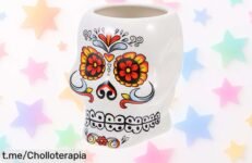 Copa de cóctel 3D Día de Muertos, la joya resistente que necesita tu fiesta a un precio rebajado por tiempo limitado ¡No te quedes sin ella y dale onda a tus encuentros!