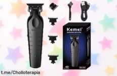 Cortadora de pelo inalámbrica Kemei 2299 con corte ultra preciso 0mm, diseño profesional y ahora a un precio rebajado que no se volverá a ver ¡Corre rápido antes de que este super chollo desaparezca!
