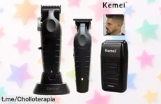 Cortadora de pelo profesional Kemei KM2296 con súper potencia y motor silencioso ¡rebajada para que cortes como en peluquería! 10 peines incluidos, oferta limitada ¡Date prisa antes que se agoten!