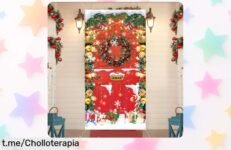 Decora tu puerta con un telón rojo súper resistente y transforma tu entrada esta Navidad. Aprovecha este descuentazo en decoración navideña, ¡una oportunidad única que no se repetirá! No te quedes sin el toque festivo que todos quieren tener.