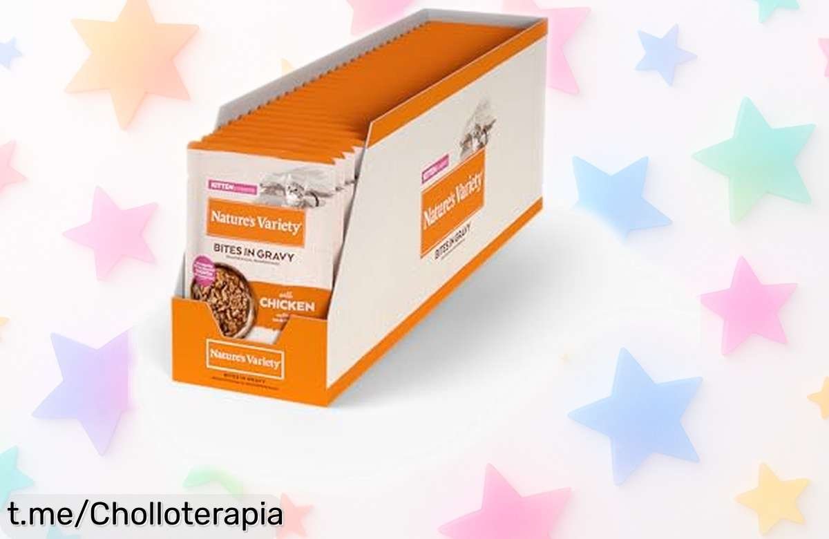 Deliciosa comida húmeda para gatitos Nature’s Variety Bocaditos en Salsa, ¡28 bolsitas irresistibles de pollo con súper proteína a un precio rebajado que se va volando! Aprovecha esta oferta antes de que desaparezca y asegúrate de darle lo mejor a tu pequeño amigo felino.