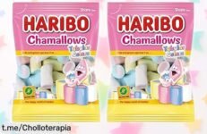 Deliciosas espumas dulces Haribo Chamallows en pack de 2 a precio bajísimo que no puedes dejar pasar, siente la alegría con cada bocado ¡date prisa, vuela antes que se acaben!