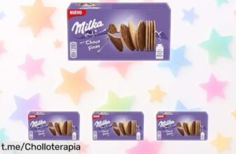 Deliciosas galletas Milka Choco con chocolate de los Alpes, crujientes y únicas. ¡Rebajadas a un precio loco solo por tiempo limitado! Perfectas para disfrutar en cualquier momento. ¡No te quedes sin ellas y corre a aprovechar este super chollo antes de que se agoten!