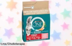 Delicioso pienso Purina ONE para gato esterilizado con salmón, ¡rebajado a un precio loco! Haz feliz a tu peludo y no dejes pasar este ofertón explosivo.