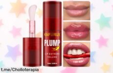 Descubre el aceite de labios regordete que te dará brillo y volumen al instante, ¡mira qué oferta rebajada! No pierdas la oportunidad de lucir unos labios irresistibles.