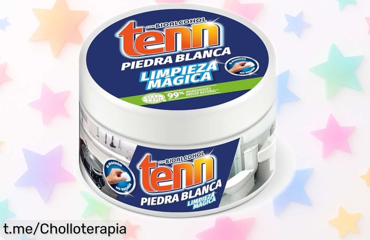 Descubre el limpiador universal Tenn Piedra Blanca 375g: desengrasa y abrillanta al instante. Chollazo con precio rebajado, ¡date prisa que vuelan!