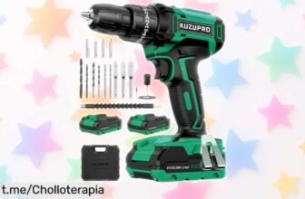 Descubre el taladro percutor KUZUPRO 21V con batería doble y luz LED a un precio de locura, ¡oferta limitada que hará tus proyectos más fáciles y emocionantes!