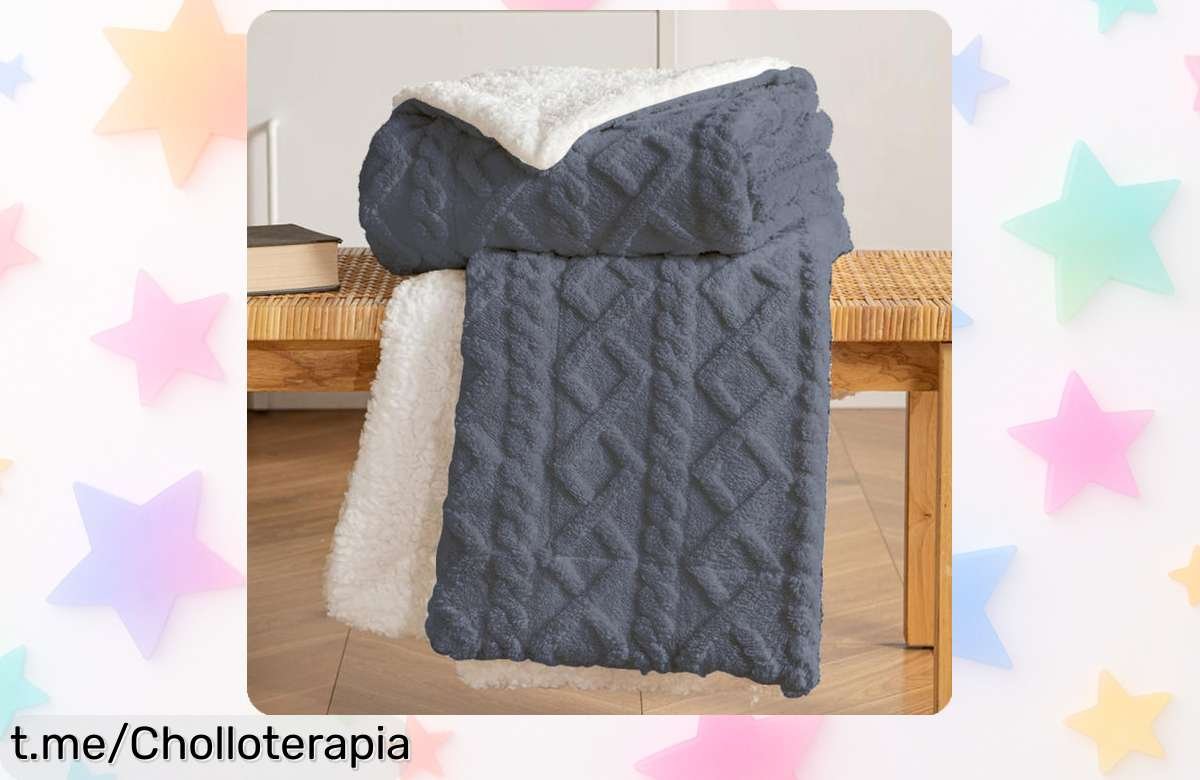 Descubre la manta sofá de borrego Homesol, ¡súper suave y calentita! Aprovecha esta caída de precio brutal antes que se acabe el ofertón limitado. No te quedes sin tu dosis de calidez para el invierno: ¡date prisa y llévatela ya!