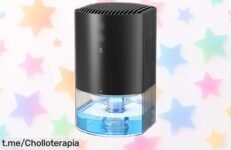 Deshumidificador pequeño y silencioso AROEVE con 7 luces de color, precio rebajado ¡Aprovecha este super chollo y disfruta de un hogar sin humedad que te hará sentir genial!