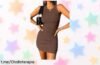 Deslumbrante vestido bodycon Wenrine sin mangas, ahora rebajado y listo para hacerte brillar en cualquier ocasión, ¡no dejes pasar esta oportunidad única!