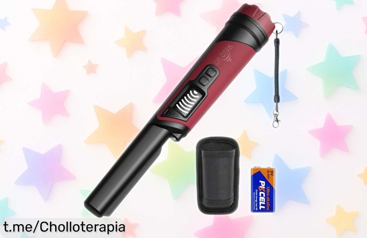 Detector de metales DR.ÖTEK pinpointer impermeable con pantalla LCD y cancelación de interferencias precio rebajado super chollo limitado para cazar tesoros sin falsas señales ¡corre que vuelan!